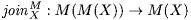 \mathit{join}^M_X : M(M(X)) \to M(X)